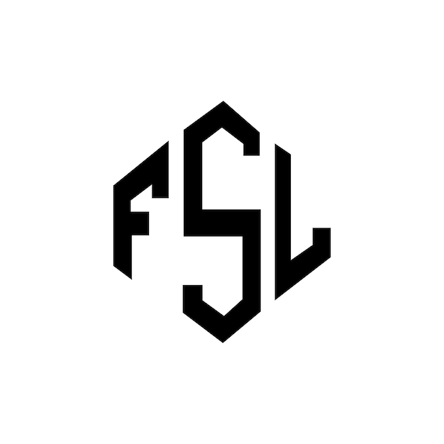 FSL Buchstaben-Logo-Design mit Polygon-Form FSL Polygon- und Kubusform Logo-Design FSL Sechseck-Vektor-Logoschablone weiße und schwarze Farben FSL Monogramm Geschäft und Immobilien-Logo