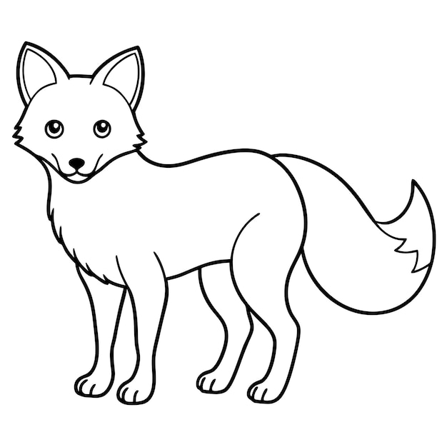 Fuchs-Farbseite Umriss-Vektor-Illustration