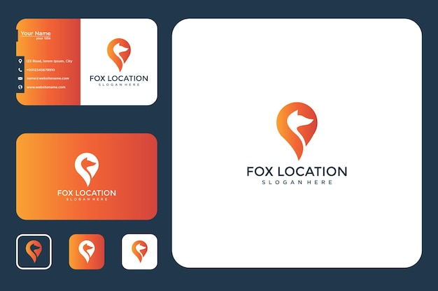 Fuchs standort logo design modern und visitenkarte