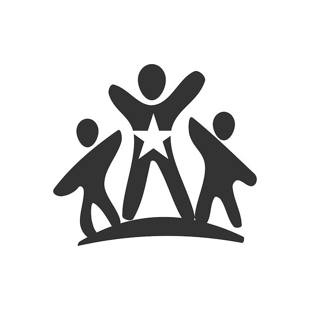 Führer mit Stern-Logo-Vorlage Symbol Illustration Markenidentität Isolierte und flache Illustration Vektorgrafik