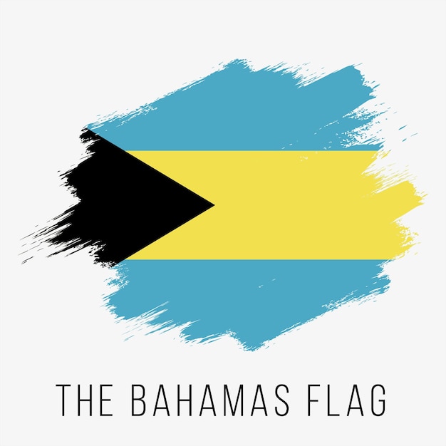 Für die Bearbeitung der Bahamas-Vektorflagge. Die Flagge der Bahamas zum Unabhängigkeitstag. Grunge Die Bahamas-Flagge