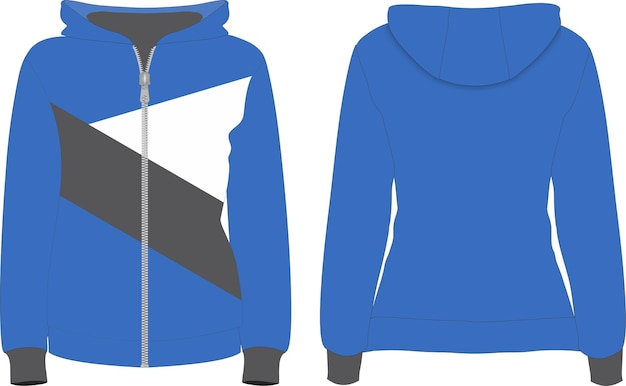 Vektor full-sleeve-hoodie-mock-ups-vorlagen