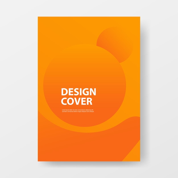 Vektor fun light orange abstract cover- oder posterdesign-vorlage