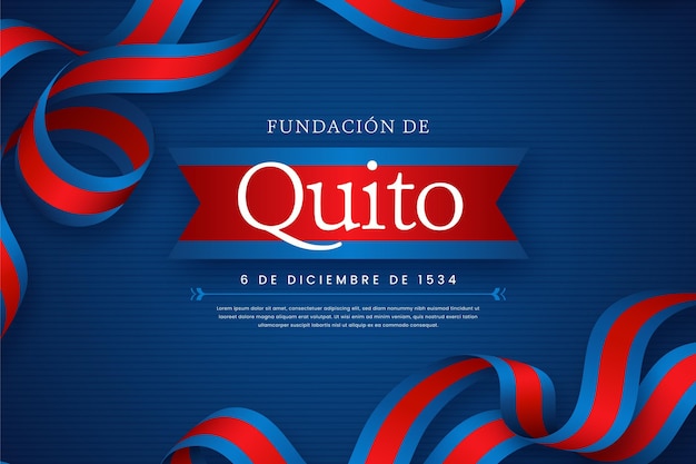 Fundación de quito mit abgebildetem band