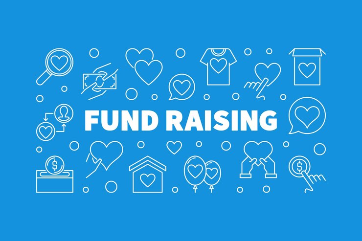 Vektor fundraising umriss kreative vektor horizontale banner