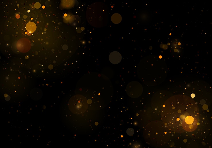Vektor funkelnde magische staubpartikel mit bokeh-effekt.