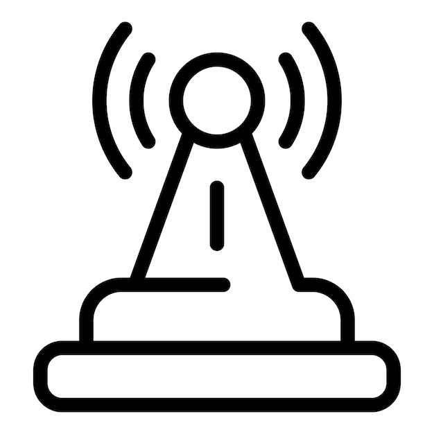 Funkturm, der Funkwellen ausstrahlt