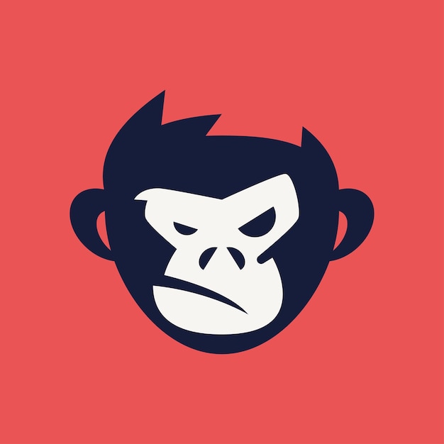 Vektor funky monkey head-logo