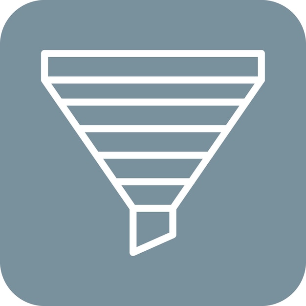 Funnel-vektor-ikonen-illustration des chemie-ikonensets