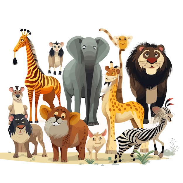 Funny_african_animals_vector