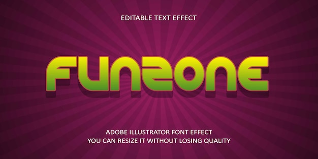 Funzone text font effekt