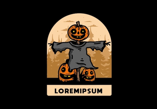 Furchtsames halloween-kürbisillustrationsdesign