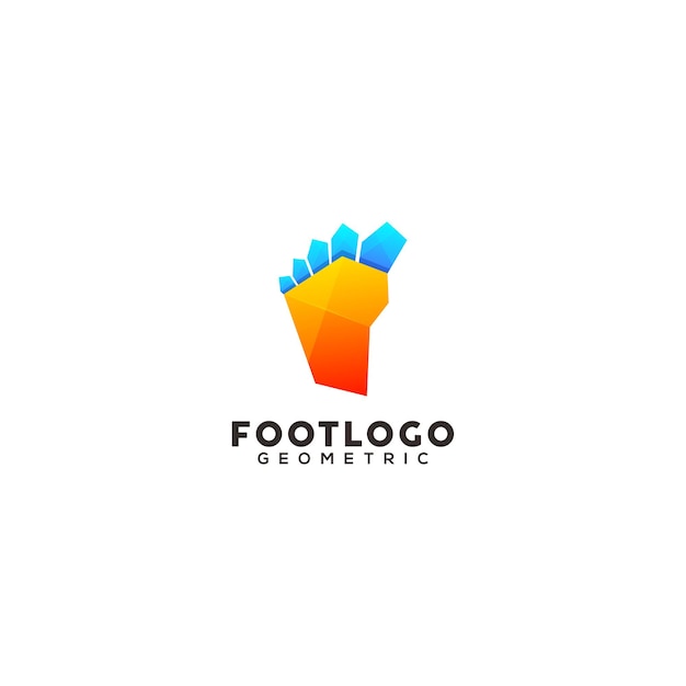 Fuß bunte logo-design-vorlage