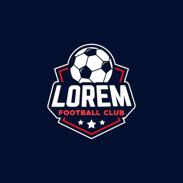 Fußball-Abzeichen-Design-Logo-Vorlage