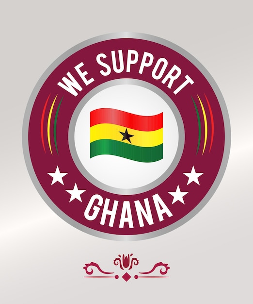 Fußball-abzeichen-flagge für ghana-fans