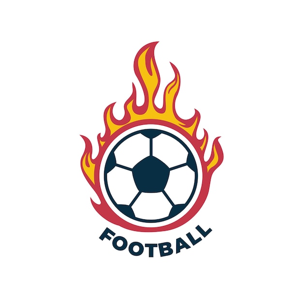 Fußball-Abzeichen mit flachen Ikonen