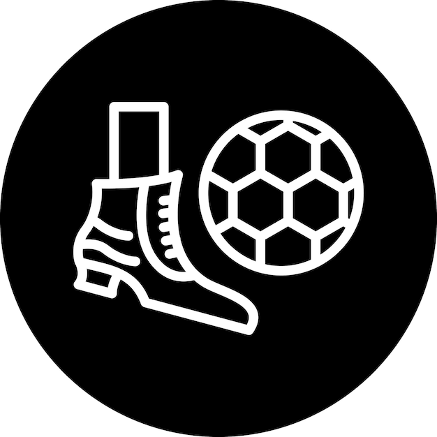 Vektor fußball-free-kick-ikonen-stil