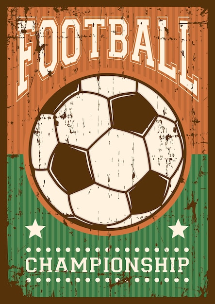 Vektor fußball-fußball-sport-retro pop-art-plakat signage