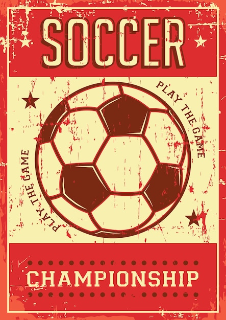Fußball-Fußball-Sport-Retro Pop-Art-Plakat Signage