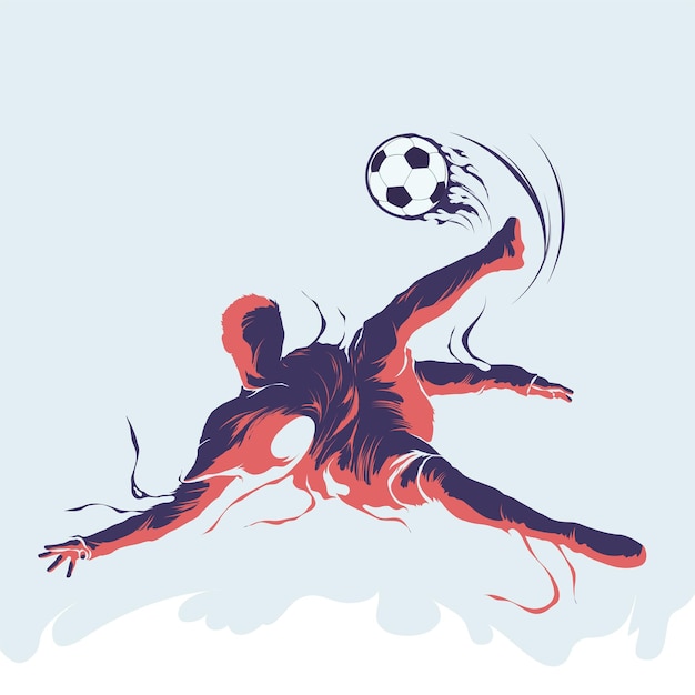 Fußball Fußball Spritzer Silhouette