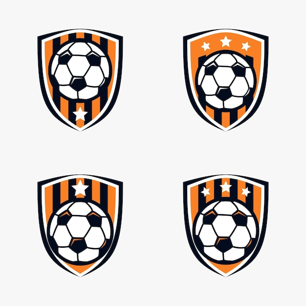 Fußball-Fußballverein-Mannschaftsabzeichen-Set-Sammlungsvorlage