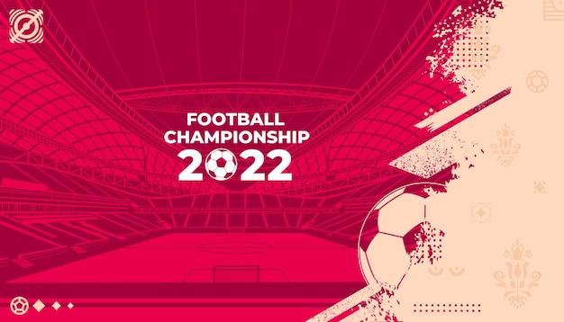 Fußball Hintergrund WM 2022 Vektor