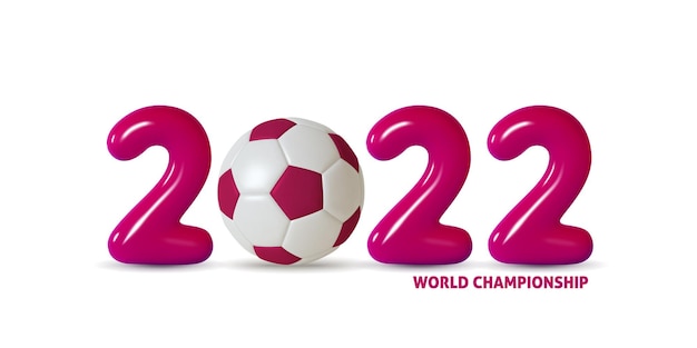 Fußball katar 2022 fifa world cup realistische vektorillustration