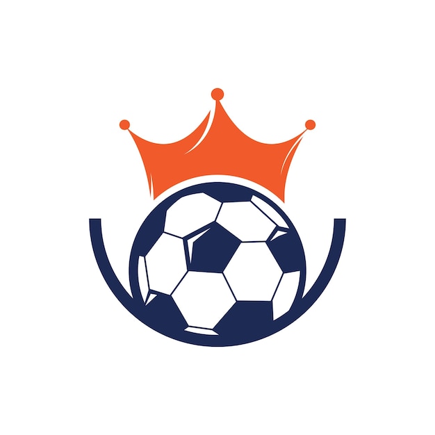 Fußball-König-Vektor-Logo-Design