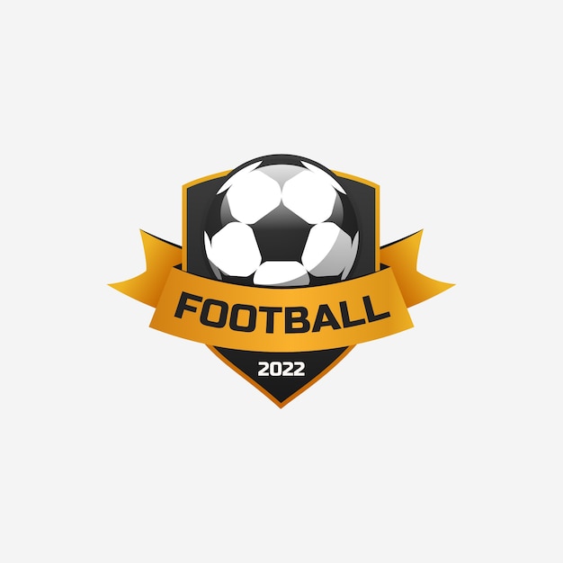 Vektor fußball-logo-design mit farbverlauf