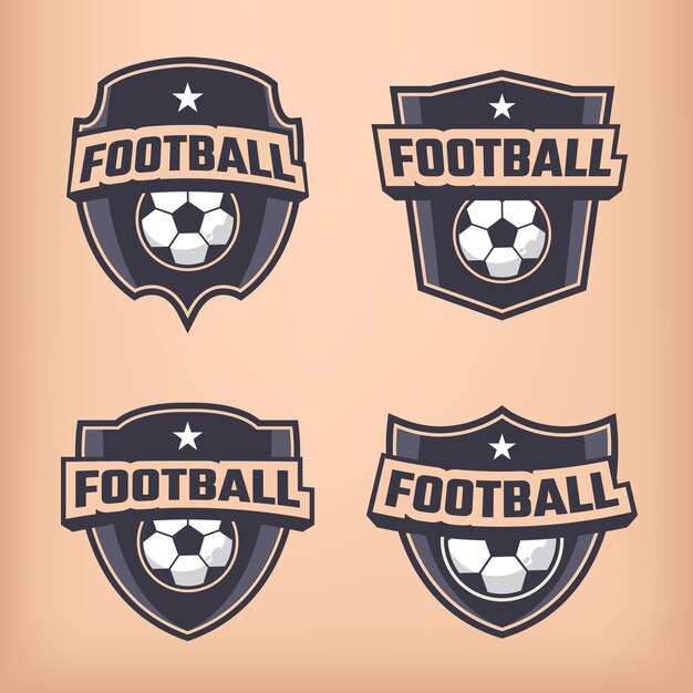 Fußball-logo-grafikset für das college