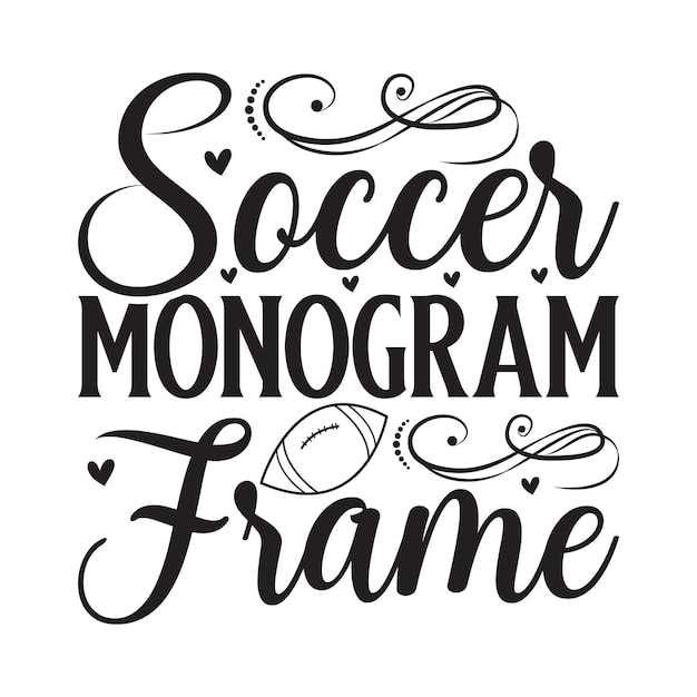 Fußball-monogrammrahmen