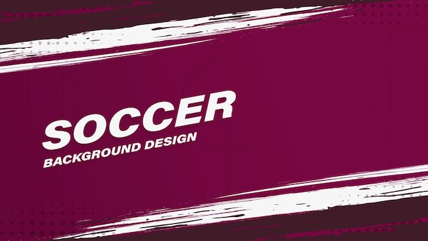 Fußball- oder fußballhintergrunddesign mit schmutzbürstenelement-vektorkonzept