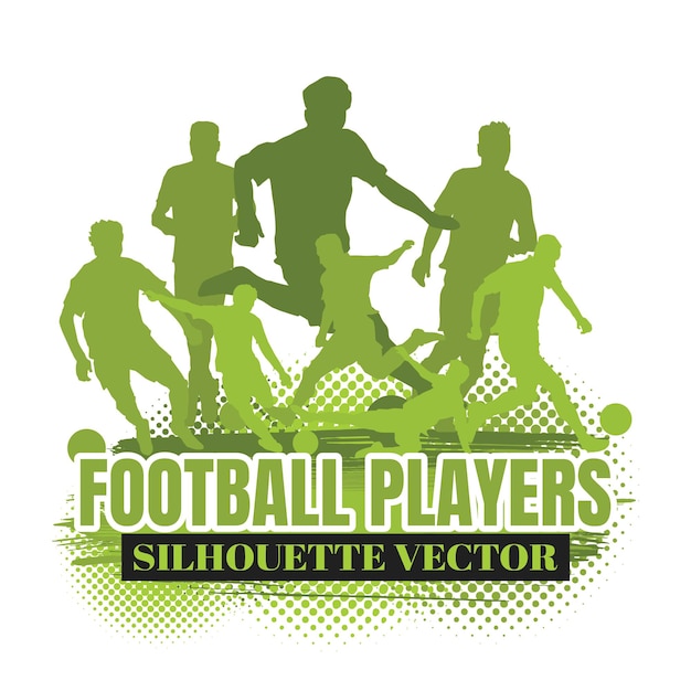 Vektor fußball-silhouetten-vektor-illustration.