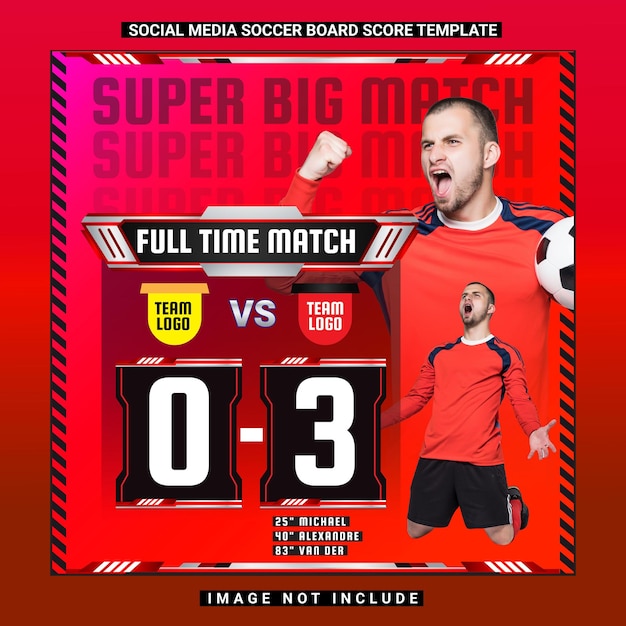 FUSSBALL SOCIAL MEDIA SCORE VOLLSTÄNDIG UNTERER DRITTER SPORT GROßES SPIEL FUSSBALLMANNSCHAFTEN MEISTERSCHAFT HINTERGRUNDVORLAGE