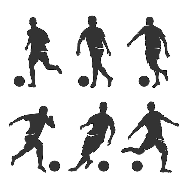 Fußball-spieler-silhouette-sammlung