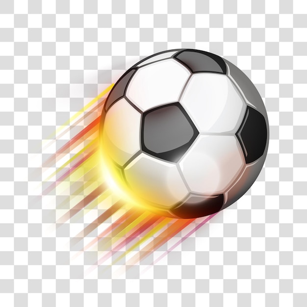 Fußball-Sport-Ball-Fliegen Eps 10 bearbeitbare Farbverläufe mit Transparenz Einfach über den Hintergrund zu legen