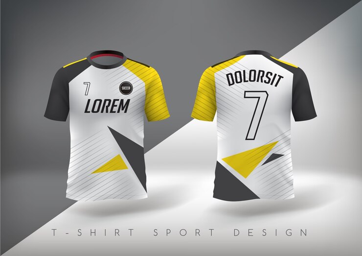 Vektor fußball t-shirt schmal geschnitten mit rundhalsausschnitt.