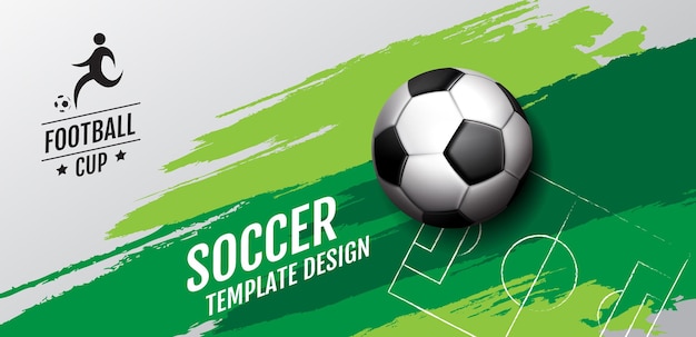 Vektor fußball-template-design fußball-banner sport-layout-design-vektor-illustration