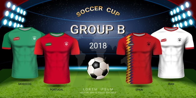 Fußball trikot fußball cup 2018 team gruppe b