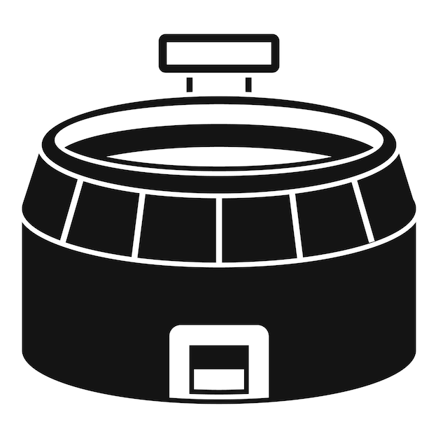 Vektor fußballarena-symbol einfache illustration des vektor-symbols der fußballarena für webdesign, isoliert auf weißem hintergrund