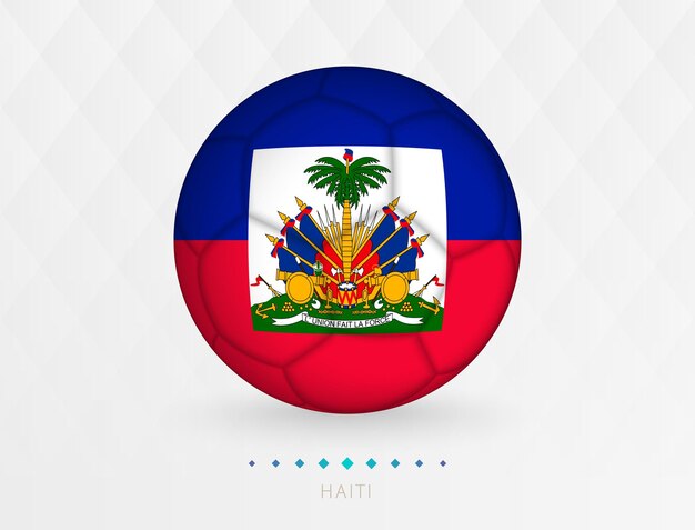Fußballball mit haitianischem Flaggenmuster Fußballball mit Flagge der haitianischen Nationalmannschaft