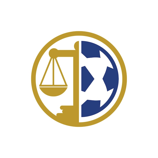 Vektor fußballgesetz-vektor-logo-design