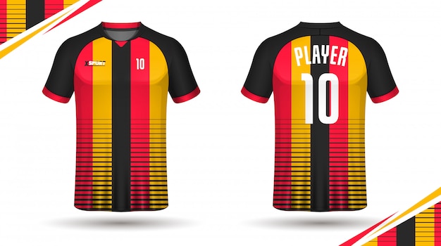 Fußballjersey-schablonensport-t-shirt design