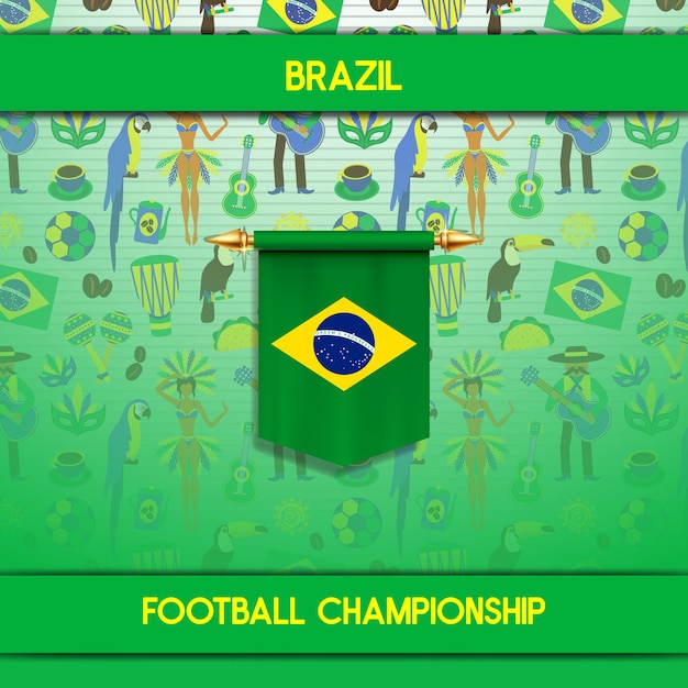 FußballMeisterschaftBrasilienFlagHintergrund