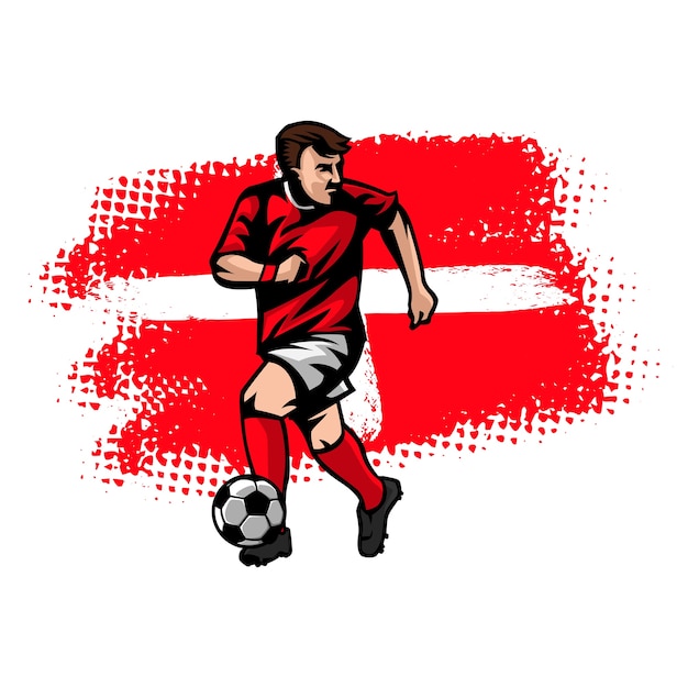 Fußballspieler Dribbeln