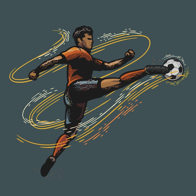 Vektor fußballspieler illustration