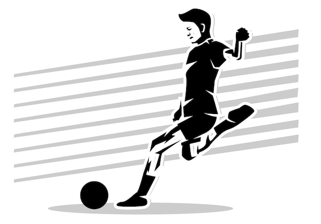 Vektor fußballspieler-silhouette