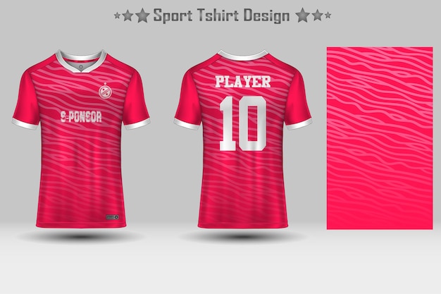 Fußballsport jersey mockup abstraktes geometrisches muster t-shirt design