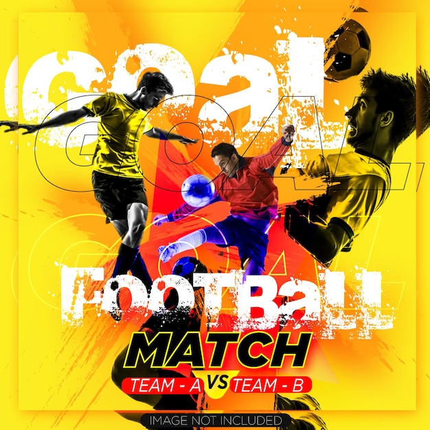Fußballsport-Social-Media-Post-Banner-Vorlage