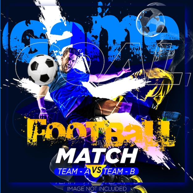 Fußballsport-Social-Media-Post-Banner-Vorlage